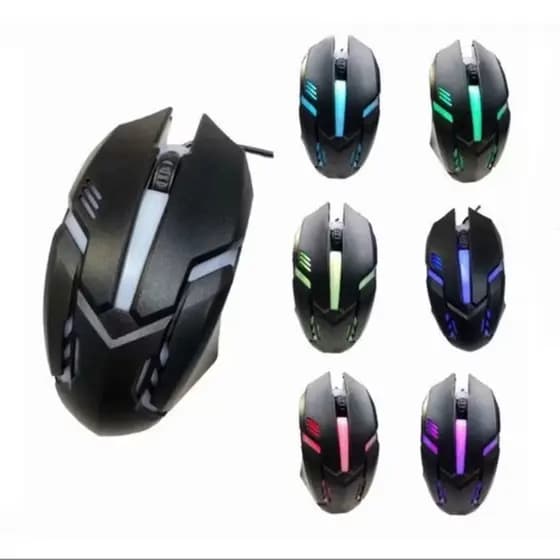 Mouse Gamer Optico 1000dpi LED com Fio 1m 25cm USB