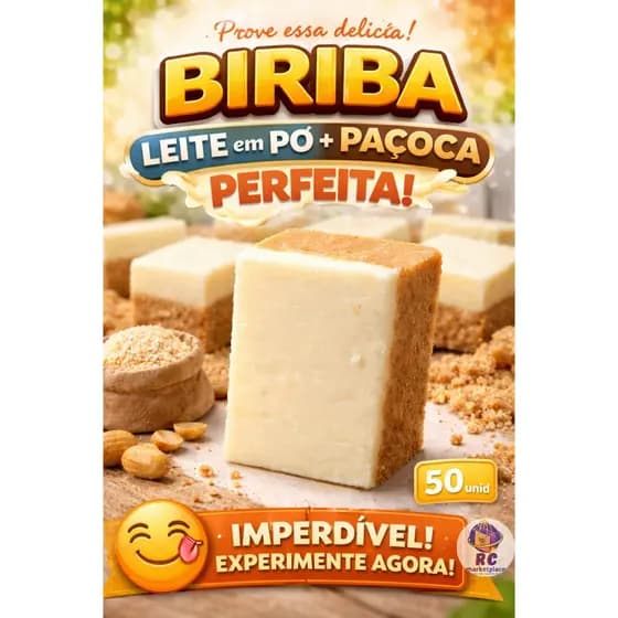 BIRIBA Doce de Leite em pó com Paçoca Gourmet | Doce Artesanal Irresistível | Doces São João