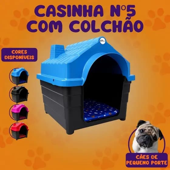 Casinha Cachorro Grande/Médio N5 Casa Pet Com Proteção Raios UV