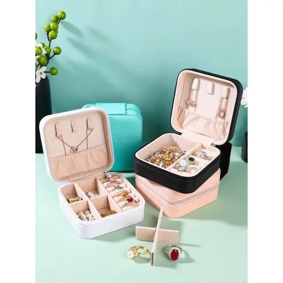 Porta Jóias De Viagem Portáteis Bag/Caixa De Armazenamento Anel/Colar