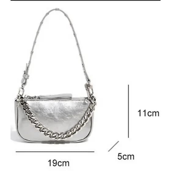Nova bolsa de corrente texturizada de alta qualidade, bolsa feminina versátil de ombro, bolsa carteiro