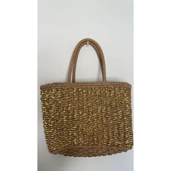 Bolsa feminina de praia feita à mão, bolsa de palha , bolsa transversal e mao.