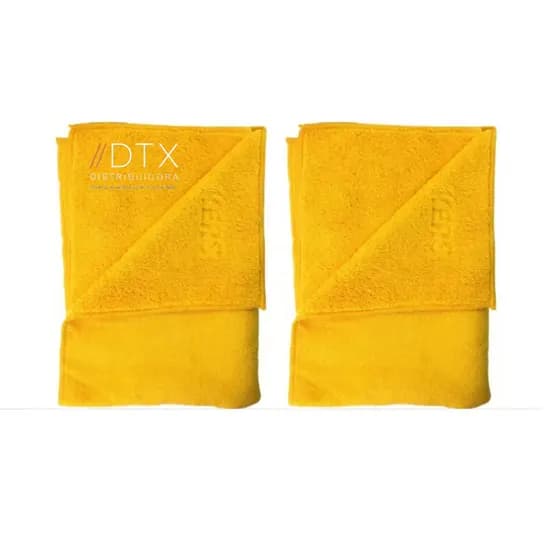 Kit 2 Panos Microfibra Kers Dual Loop Amarelo 60x40cm