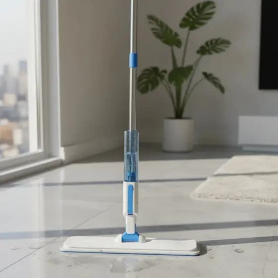 Mop Spray Classic Limpeza Piso Rápida Prática Eficiente Brisati Clean Rotação 360°