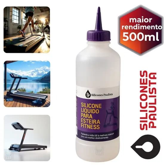 Silicone Lubrificante Esteira Elétrica Profissional e Residencial 500ML