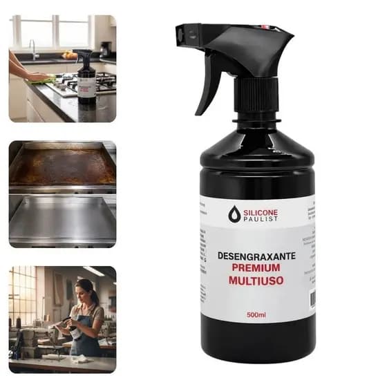 Desengraxante Premium Multiuso Silicone Paulista Spray 500ml Maquina costura