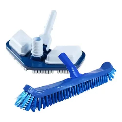 KIT ACESSÓRIOS PARA LIMPEZA DE PISCINA - ASPIRADOR ASA DELTA NETPOOL E ESCOVA CURVA