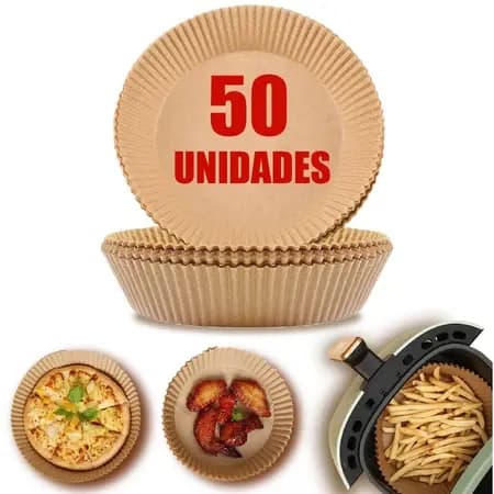Forma Para Air Fryer Descartável Antiaderente De Papel Redondo Para Fritadeira de Cozinha