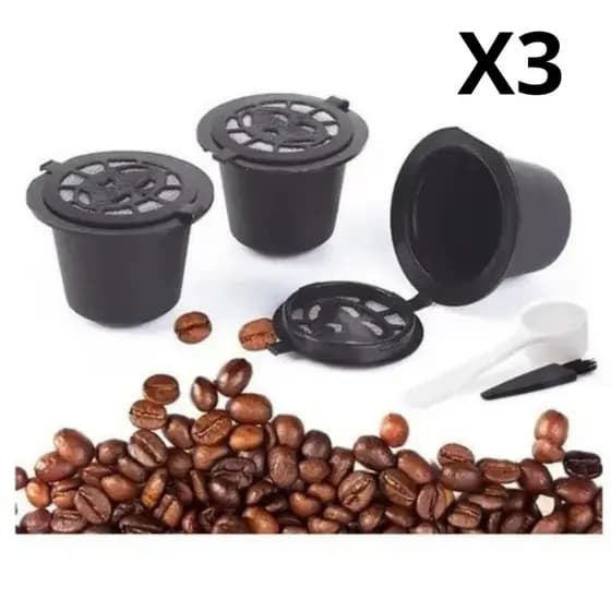 Cápsulas Para Café Nespresso Kit 3 Reutilizável + Dosador