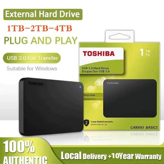Toshiba Disco Rígido Externo HD 4TB SSD 2TB 1TB USB 3.1 Tipo C Interface De Alta Qualidade