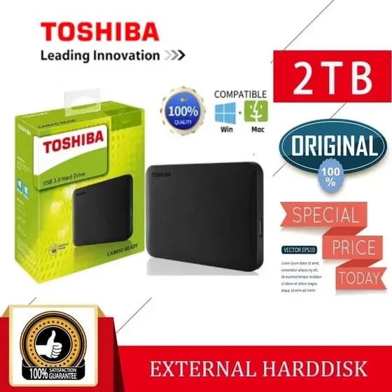 Toshiba Original Portátil Hd Externo 1TB 2TB 4TB Disco Rígido USB 3.0 External Hard Drive De Grande Capacidade