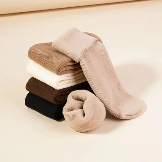Kit pares de meias/meias soquete térmica grossa flanelada fleece inverno frio intenso