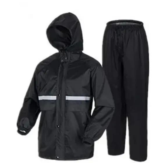 Capa de Chuva Conjunto Completo Para Motoqueiro Adulta Masculina Feminina Com Faixa de sinalizao E Capuz