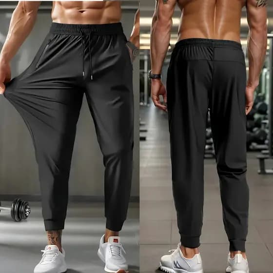 Calça Masculina DryFit Com Elastano De Frio Academia Corrida Fitness Slim Jogger Leve Confortável