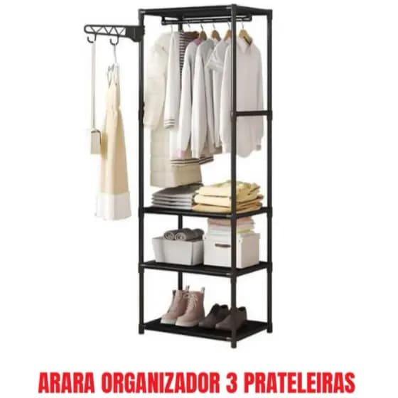 Arara Cabideiro Portátil Estante Organizador..