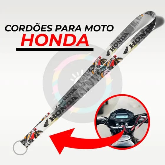 Cordão Chaveiro para Chave de Moto Acabamento Argola