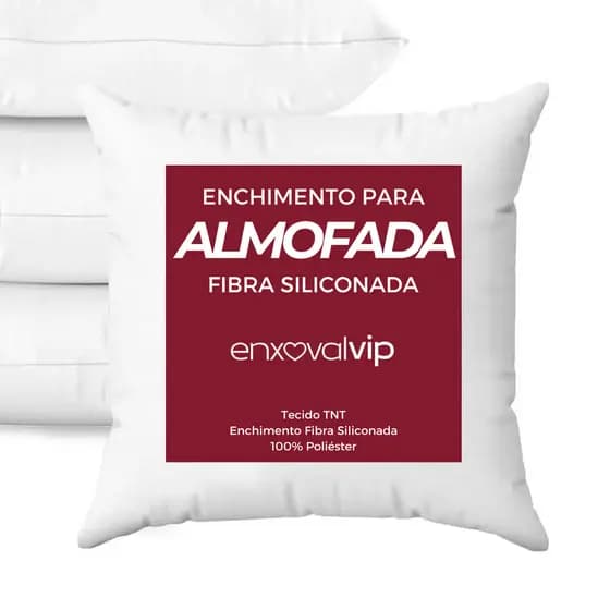 Kit 2 Enchimentos de Almofada 45x45 Fibra Siliconada Super Macio Refil Cheio Macio Confortável