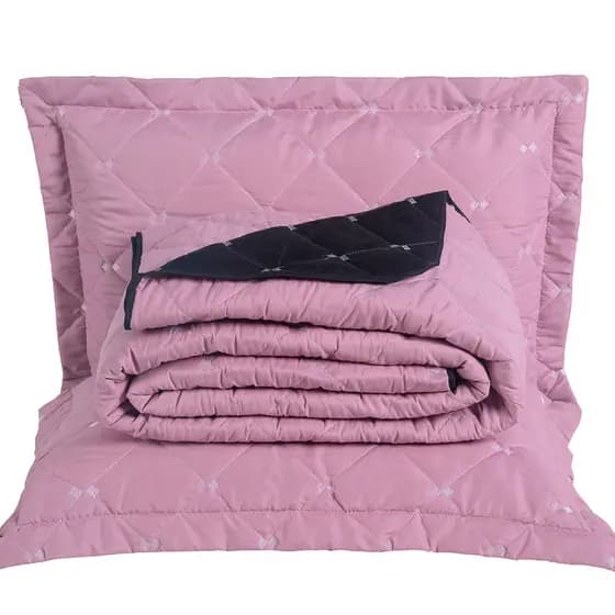 Kit Cobre Leito Casal Padrão 7 Peças Bordado 400 Fio Bordado Percal com Capa de Almofada