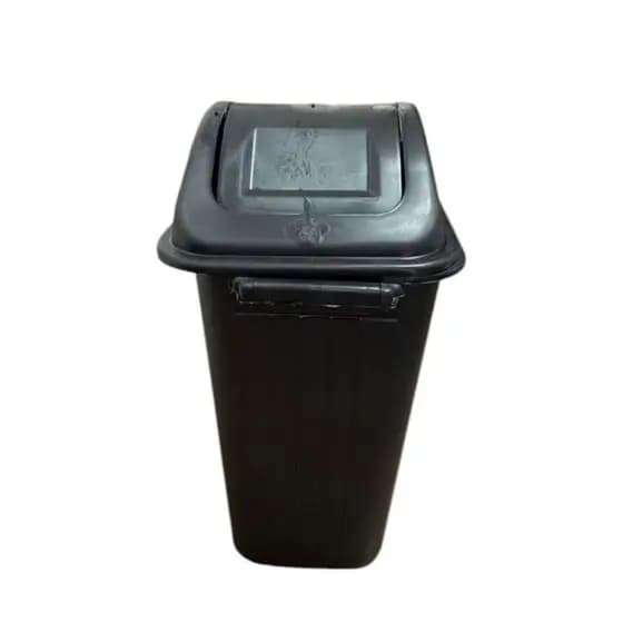 Cesto Retangular com Tampa Vai e Vem 20L Preto