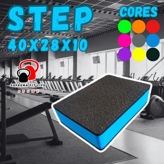 STEP ACADEMIA 40x28x10CM EVA ESPORTE TREINOS ESPORTE CROSSFIT AEROBICO