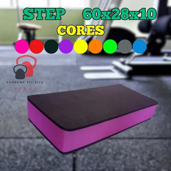 STEP ACADEMIA 60x28x10CM FITNESS EVA ESPORTE PLATAFORMA TREINO AEROBICO