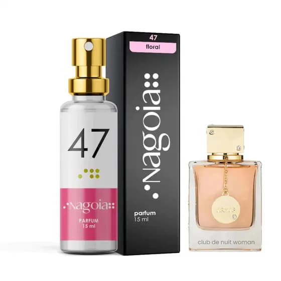 Perfume Árabe Feminino 15 ml – Alta Fixação Inspirações NAGOIA 47 Club De Nuit Woman