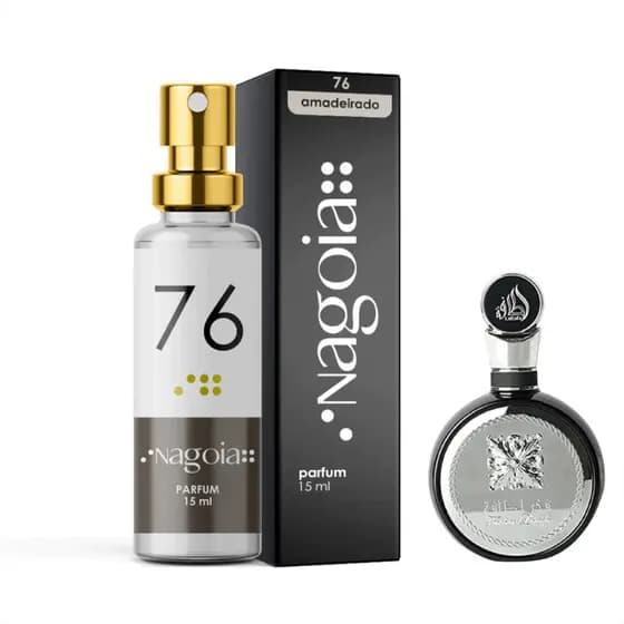 Perfume Árabe Masculino 15 ml - Nagoia 76 - Alta fixação inspirações - Fakhar Black