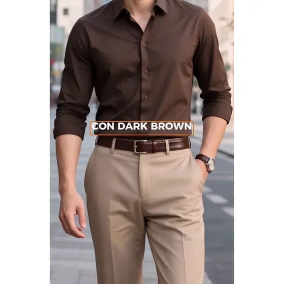 Camisa Social Masculina Manga Longa Slim Esporte Algodão