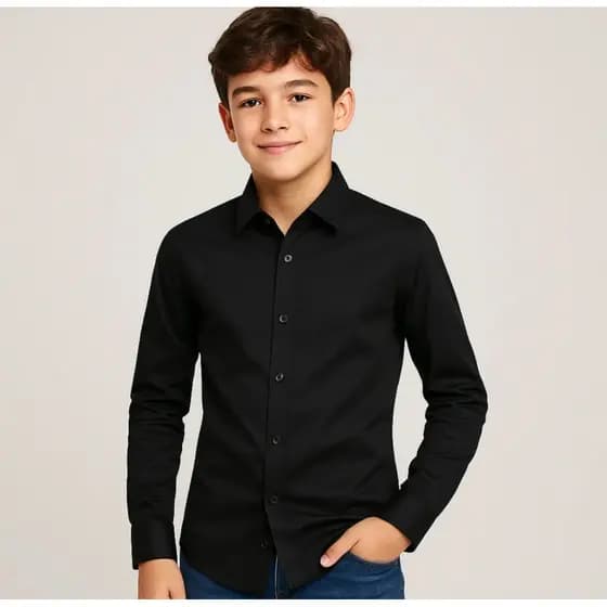 Camisa de Botão Sociais Infantil Juvenil Cores Sortidas Envio Rapido