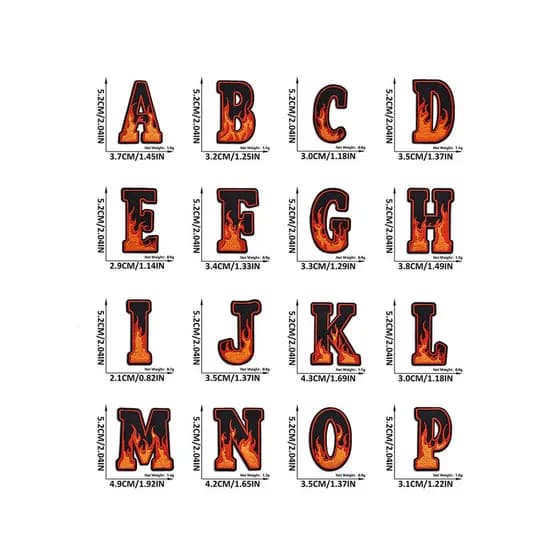 2026 novo estilo chama vermelha letras em inglês números bordado pano adesivos quente derreter adesivo sem costura saco