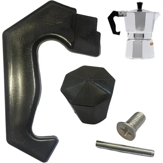 Alça e Puxador para Cafeteira Italiana de 3 Xícaras Café Kit com Parafuso e Pino para Substituição