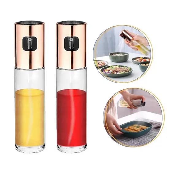 Porta Azeite Azeiteiro Spray 100ml Óleo Shoyo Vinagre p/ Cozinha Compacto p/ Temperar Alimentos Saladas e Grelhar