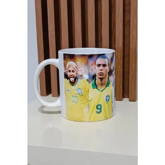 Caneca futebol/ caneca jogadores / caneca personalizada/ caneca Neymar, Messi, Ronaldo, Ronaldinho, Cássio