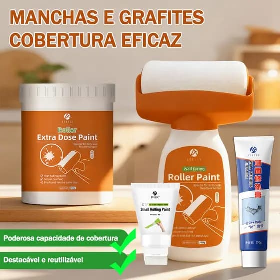 Pintura De Rolo Para Parede 17.6oz/500g Pincel Pequeno Ferramenta De Reparo De Conjunto De Escova Bricolagem