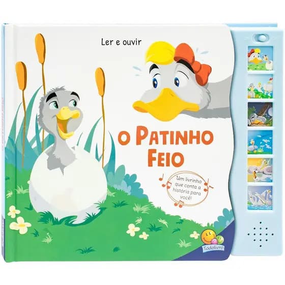 Livro Sonoro O Patinho Feio Ler E Ouvir História Narrada Infantil