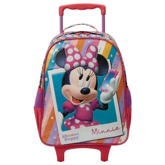 Mochila de Rodinhas Escolar 16 Minnie Celular