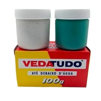 Cola Epóxi Vedatudo 100g Reparos Caixa D'água Piscina Tubos
