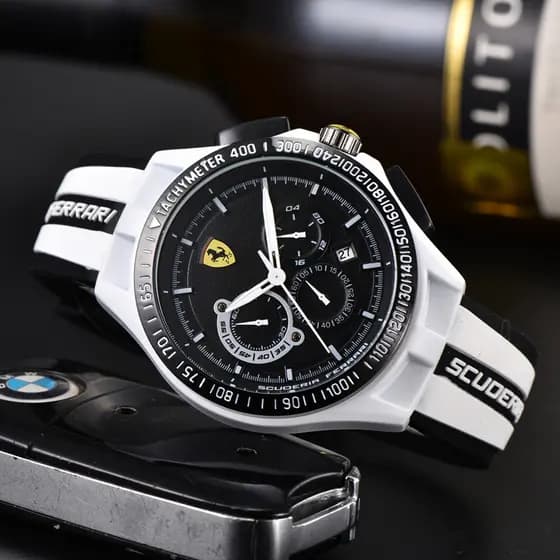 Relógio masculino relógio de quartzo de seis ponteiros relógio FERRARI relógio de marca superior da moda
