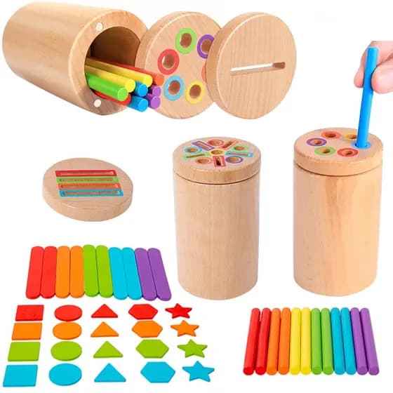 Montessori brinquedos de madeira classificação de cores forma de ação fina combinando brinquedos educativos iniciais