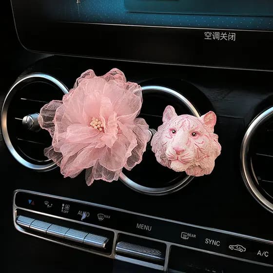 Novo estilo cabeça de tigre difusor pedra carro aromaterapia ar condicionado saída de ar decoração ornamentos criativos