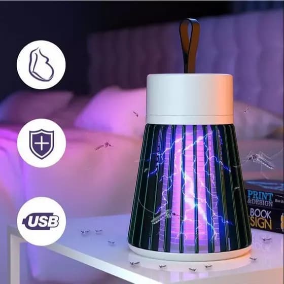 Lâmpada Elétrica Mata-Mosquitos Com Luz UV Usb Recarregável Armadilha Para Anti-Insetos LY