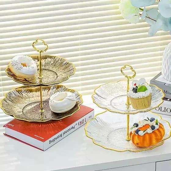 Petisqueira de Doces e Petiscos de múltiplos andares – Decorativa para Mesa Posta, Festas e Chá da Tarde