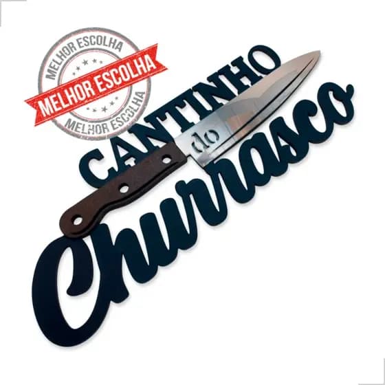 Cantinho Do Churrasco Placa Decorativa para Churrasqueira Área Gourmet com Acrílico Espelhado