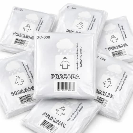 Kit 3 Capas de Chuva Descartável Adulto Transparente Plástico Impermeável Eventos Viagem Reforçada