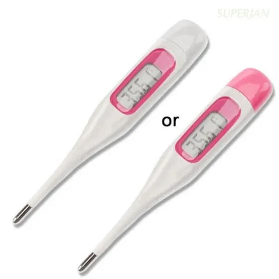 SUPJAN Termômetro Digital Feminino LCD Basal Medição Temperatura Fácil Ler