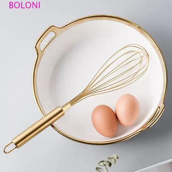 LANFY Molhos De Batedor De Ovo Cozinha Doméstica Leite Inoxidável Liquidificador Dourado