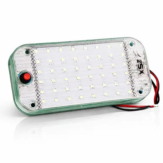 Lanterna LED Teto 48 Leds 6000K Bivolt Caminhão Baú ASX Alta Iluminação