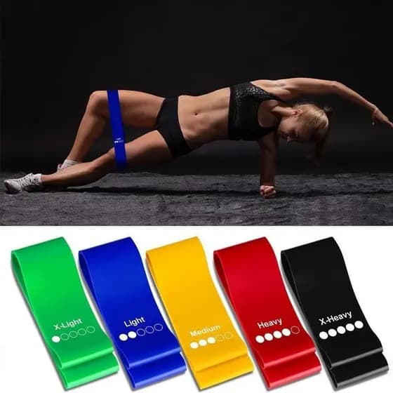 Kit 5 Elástico para Exercícios Original Mini Band Elástico de Exercício Crossfit Fisioterapía