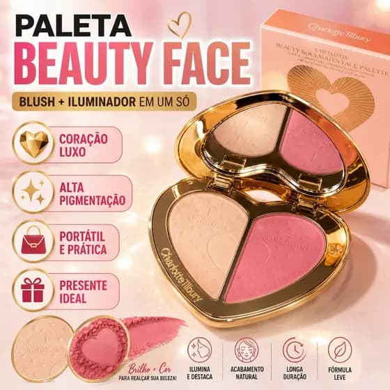 Almofada Talk Beauty Soulmates Paleta De Blush Em Formato De Coração de Duas Tonalidades