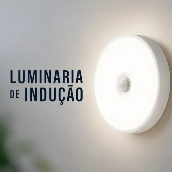 Luminária LED Recarregável com Sensor de Movimento USB Sem Fio 6 LEDs Luz Branca para Armário Closet Escada Corredor